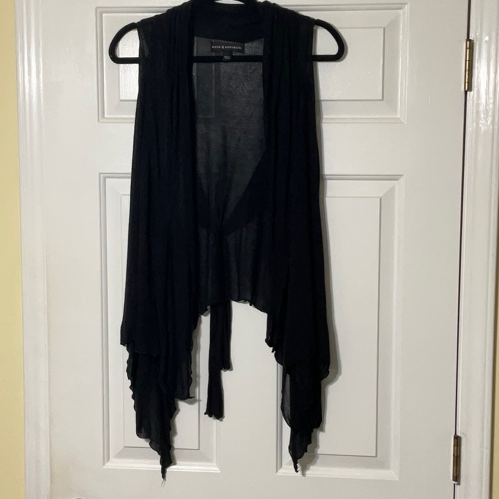 Rock & Republic Black Rocker Vest - Size Small